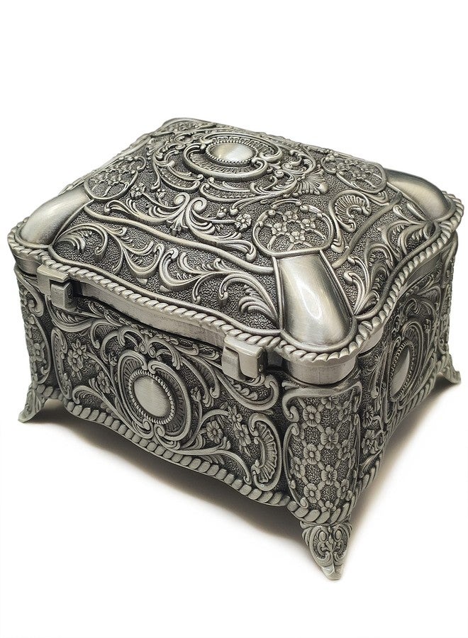 falado Antique Emboss Alloy Metal Jewelry Music Box Wind Up and Golden Movement Music Box for Christmas/Birthday/Valentine's Day/Mother's Day (Happy Birthday) - Image 5